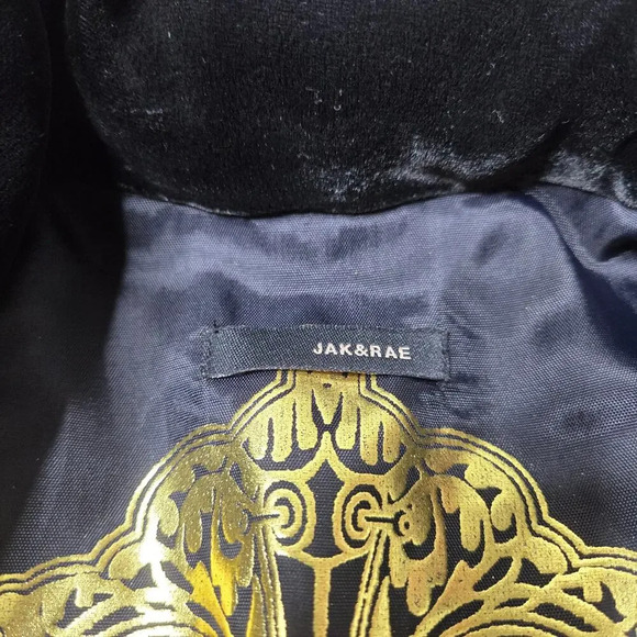 Anthropologie Jak & Rae Black Velvet Single Button Blazer - Picture 8 of 8